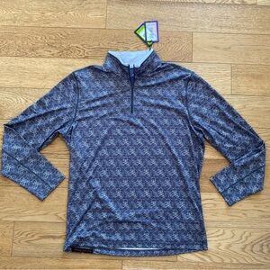 Robert Graham Cutting Edge Skull Quarter-Zip Performance Golf Sweater Golf